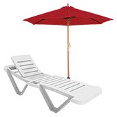  Parasols and Sunloungers