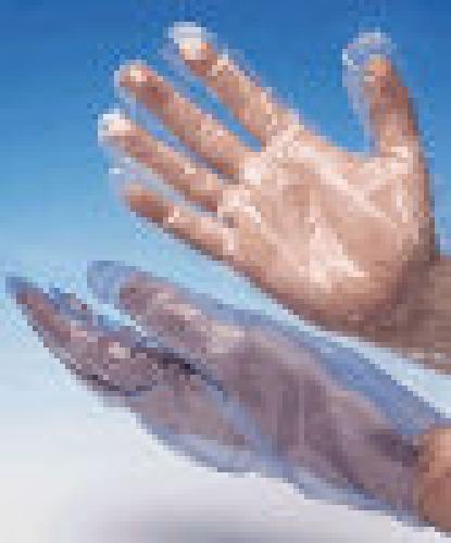 Polythene Gloves  (1 Size) - Blue