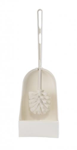 Plastic Lavatory Brush Set - White