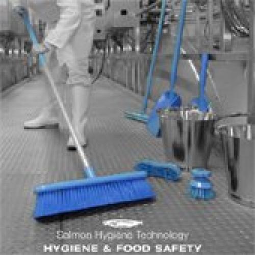 Hygiene Broom 12" Stiff  - R/B/Y/G