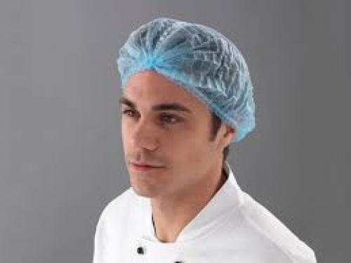 Non Woven Detectable Mob Caps - Blue    DM01BCM