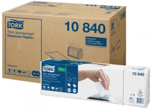 Tork Xpressnap Dispenser Napkin         1ply White                              10840