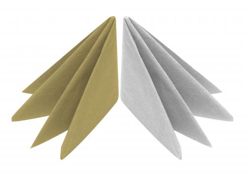 Napkin 40cm 3ply - Gold/Silver