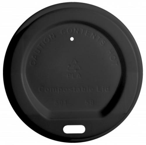 CPLA Black SipThrough Hot Cup Lid       12/16oz                                 B10013P