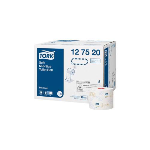 Tork Soft Mid-Size Toilet Roll          2ply White                              127520
