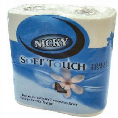 Nicky SOFT TOUCH Toilet Roll            2ply White                              422611