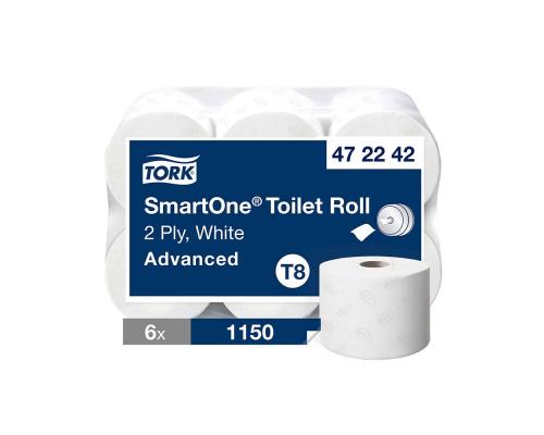 Tork Smart One Toilet Roll              2ply White                              472242