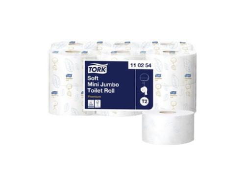 Tork Soft Mini JumboToilet Roll         2ply White                              110254