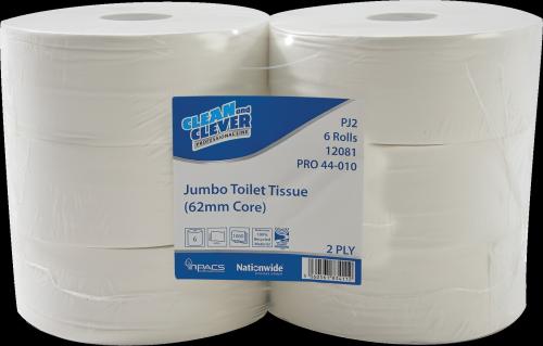 Clean & Clever Maxi Jumbo PJ2           Toilet Tissue 2ply White                12081