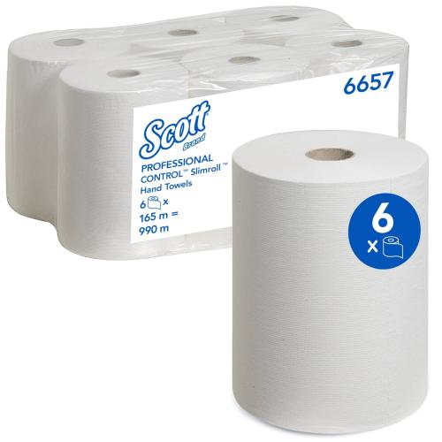 Scott Slimroll Towel 6657               1ply White