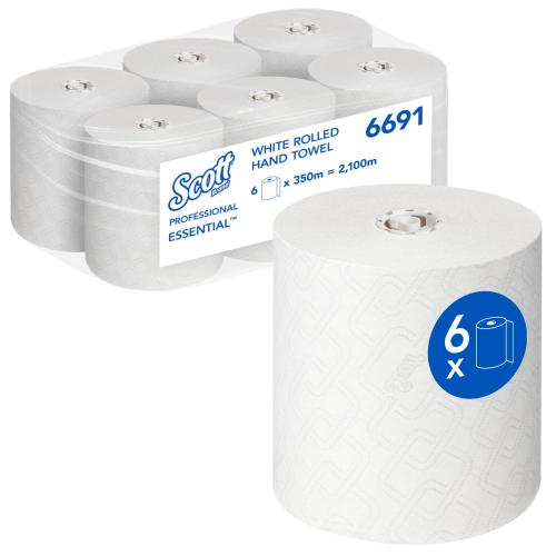 Scott Essential Rolltowel 6691          1 Ply White