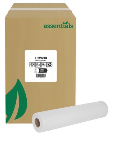 Essentials Hygiene Roll H2W240          2ply White 250mm (10")