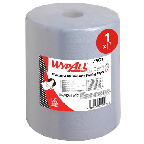 Wypall L20 Extra + Roll 7300 - 2ply Blue