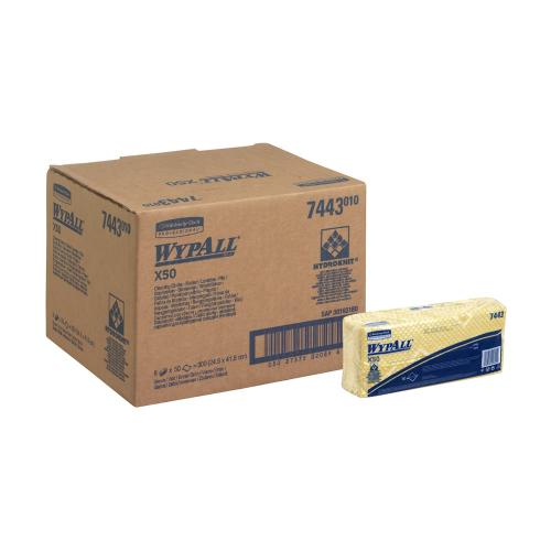 Wypall X50 Cleaning Cloths 7443 - Yellow