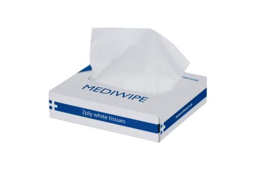 Professional Medi Wipes                 2 Ply White                             MW2W72