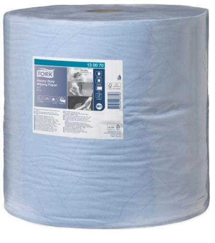 Tork Heavy Duty Wiping Paper Roll       2ply Blue                               130070