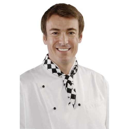 Coloured Neckerchief Big Black/White Check