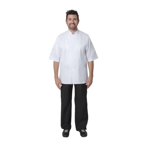 Chef Works Capri Executive White S/S Chef Jacket Egyptian Cotton - Size 42 (B2B)