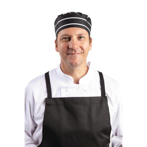 Butchers Stripe Skull Cap Black