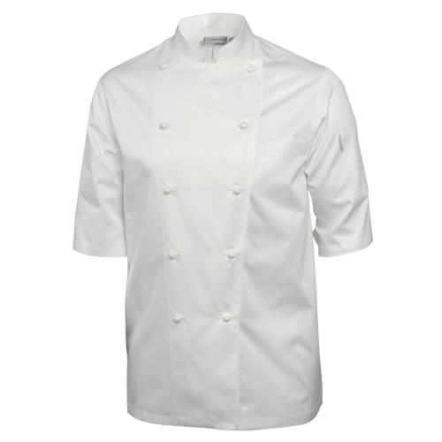 Chef Works Capri Executive White S/S Chef Jacket Egyptian Cotton - Size 42 (B2B)