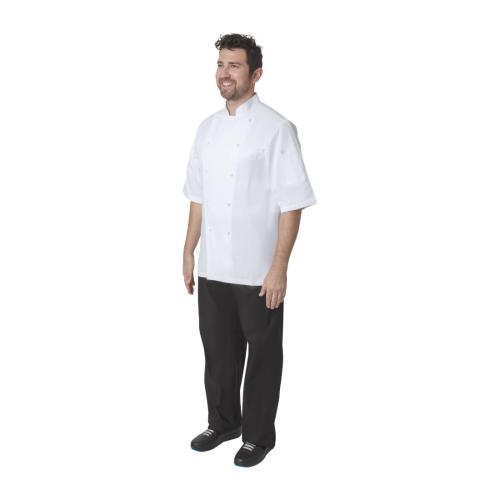 Chef Works Capri Executive White S/S Chef Jacket Egyptian Cotton - Size 42 (B2B)