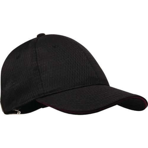 Chef Works Cool Vent Baseball Cap Merlot Trim - One Size