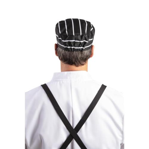 Butchers Stripe Skull Cap Black