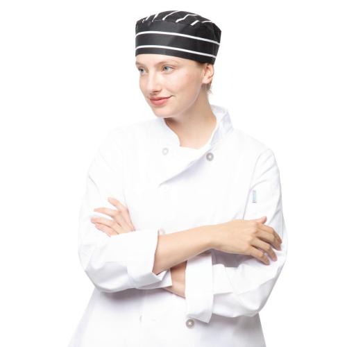 Butchers Stripe Skull Cap Black