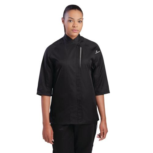 Chef Works Cool Vent Verona Womens Chefs Jacket Black L