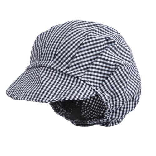 Whites Peaked Hat - Blue Check