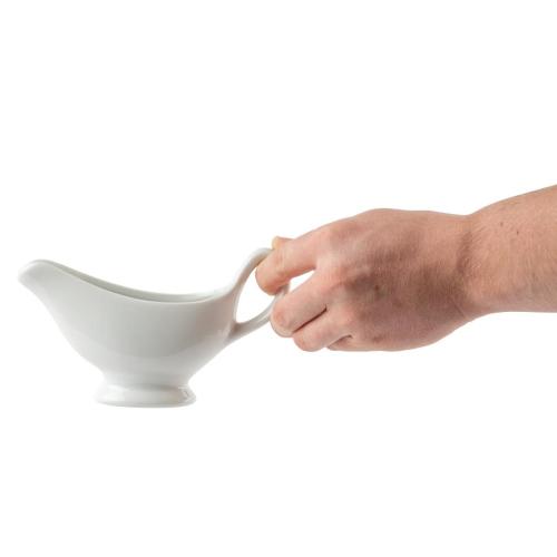 Olympia Whiteware Gravy Boat - 180ml 6 1/10fl oz (Box 6)