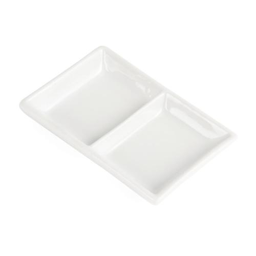Olympia Whiteware 2 Section Dish - 6x10cm 2 1/2x4" (Box 12)