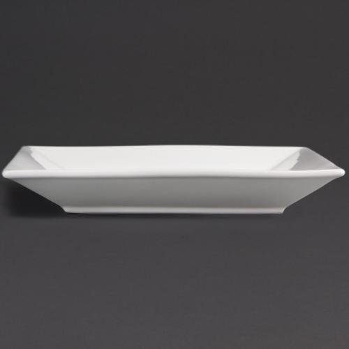 Olympia Whiteware Square Plate Wide Rim - 250mm (Box 6)