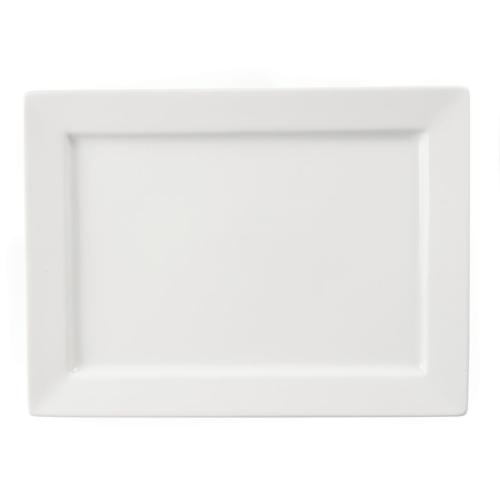 Olympia Whiteware Wide Rim Rectangular Platter - 400x295mm