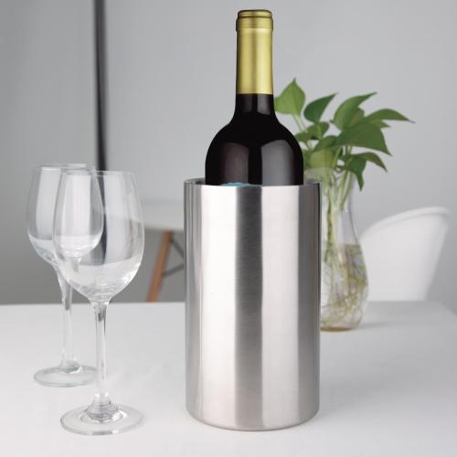 EDLP Olympia Double Wall Wine Cooler Brushed Stainless Steel - 200x120mm