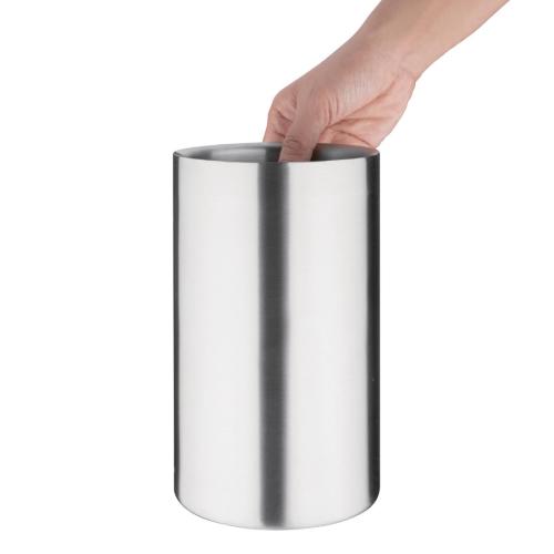 EDLP Olympia Double Wall Wine Cooler Brushed Stainless Steel - 200x120mm