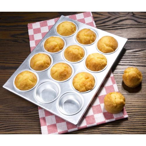Vogue Aluminium Muffin Tray 12 Hole - 360x280x30mm 14x11x1 1/4"