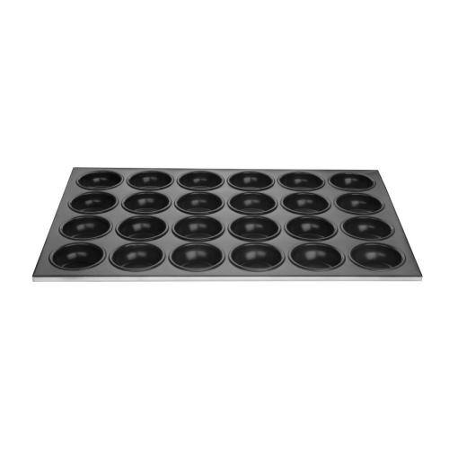 Vogue Non Stick Muffin Tray Aluminium - 360x525x35mm 14x20 1/2x1 1/4" (24 Hole)