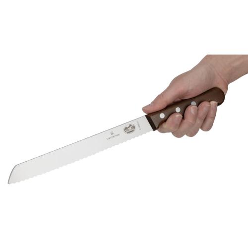 Victorinox Wood Handle Bread Knife Wavy Edge - 21cm
