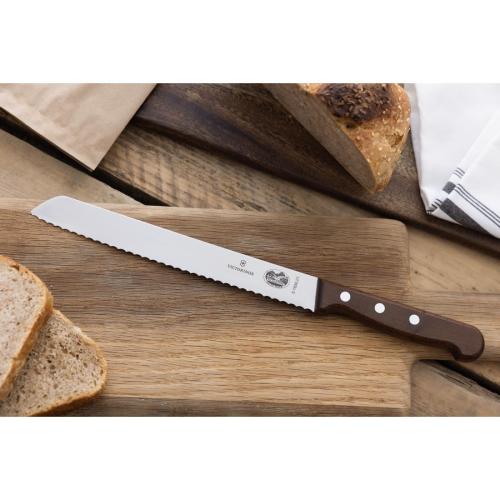 Victorinox Wood Handle Bread Knife Wavy Edge - 21cm