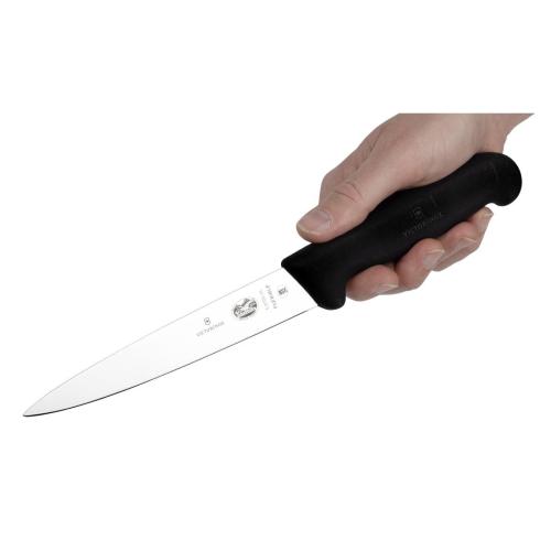 Victorinox Fibrox Black Handle Filleting Knife Flexible Blade - 16cm