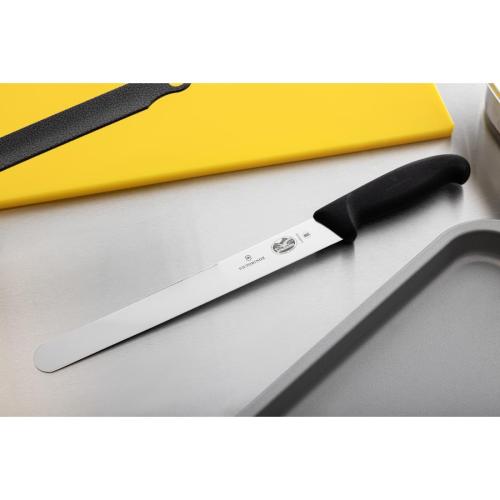 Victorinox Fibrox Black Handle Slicing Knife Round Tip - 25cm