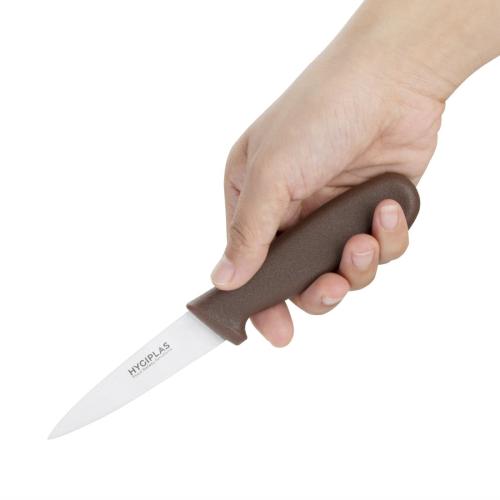 Hygiplas Paring Knife Brown - 89mm 3 1/2"