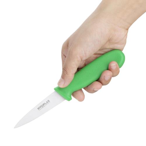 Hygiplas Paring Knife Green - 89mm 3 1/2"
