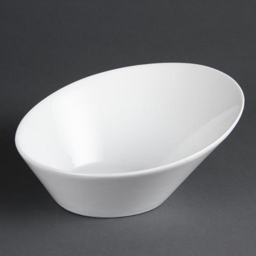 Olympia Whiteware Oval Sloping Bowl - 246x222mm 10x9" 1050ml (Box 3)