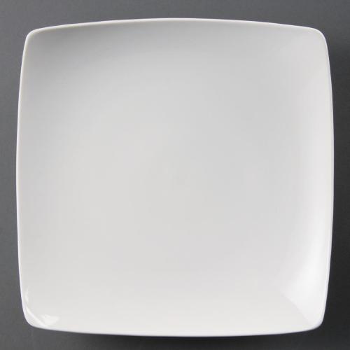 Olympia Whiteware Square Bowled Plate - 250x250x50mm (Box 4)