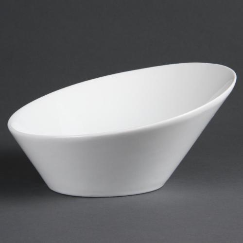 Olympia Whiteware Oval Sloping Bowl - 246x222mm 10x9" 1050ml (Box 3)