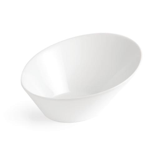Olympia Whiteware Oval Sloping Bowl - 246x222mm 10x9" 1050ml (Box 3)