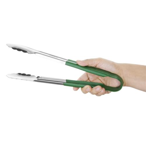EDLP Hygiplas Colour Coded Serving Tong Green - 300mm