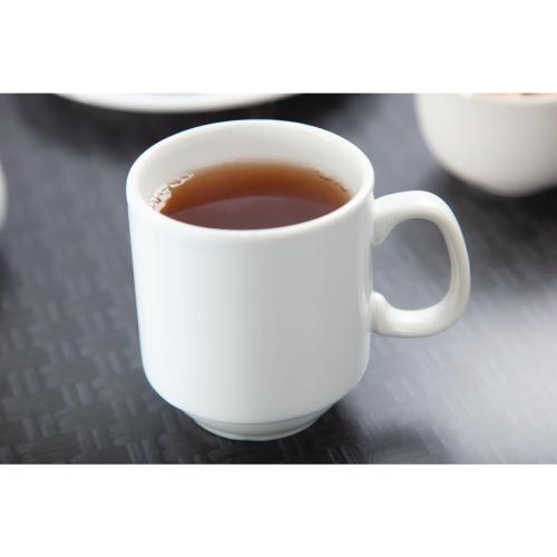 Olympia Whiteware Stacking Mug - 284ml 9 3/5fl oz (Box 12)